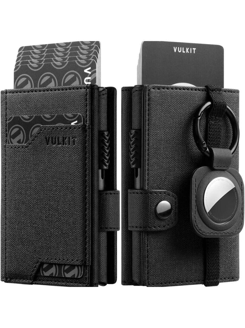 Mens Airtag Wallet Pop Up Credit Card Wallet RFID Trifold ID Holder Black
